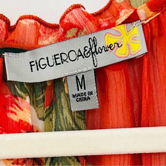 Fig and Flower Brown and Orange Ruffled Tiered Sundress - Picture 5 of 7
